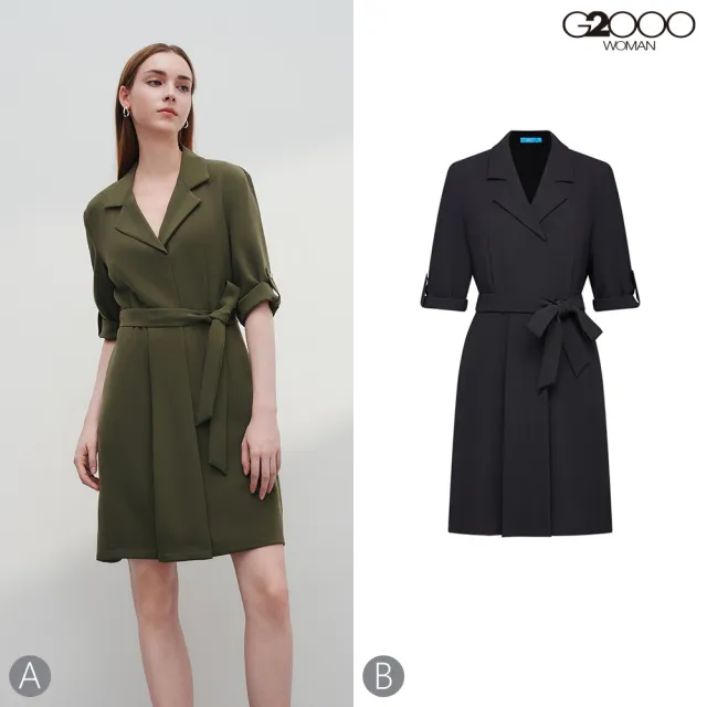 【G2000】時尚襯衫式連身洋裝(2款可選)