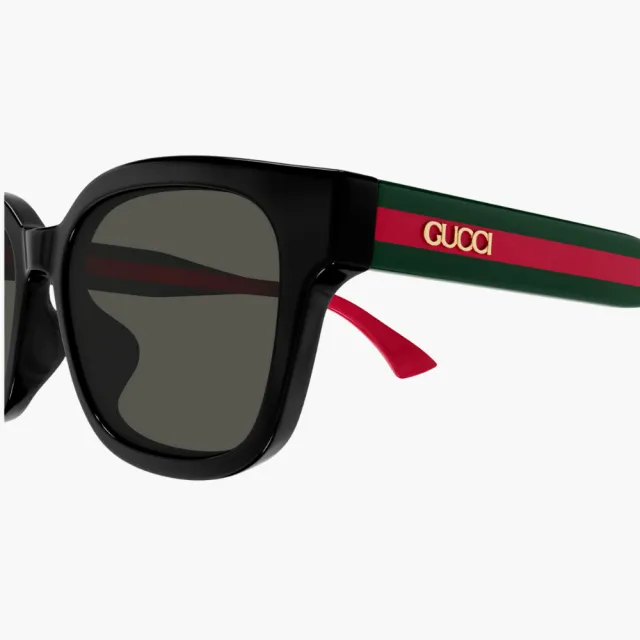 【GUCCI 古馳】方形膠框太陽眼鏡(GG1872SK-001 WEB 系列)
