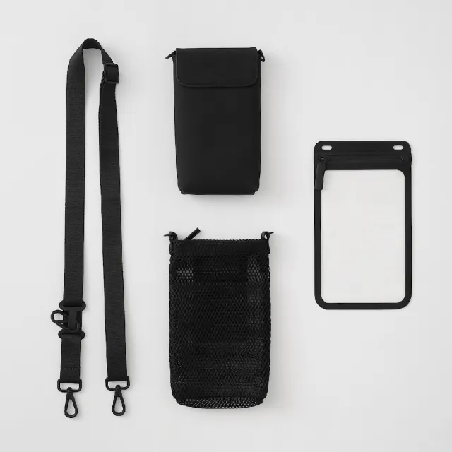 【MUJI 無印良品】自由組合手機小物收納包/防水型 216x125x1.3mm/數量1入(共2色)