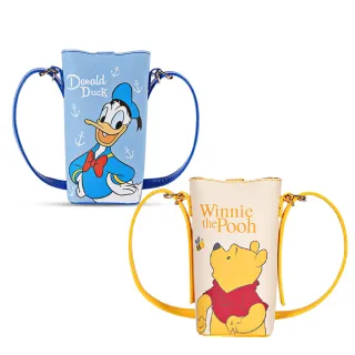【Disney 迪士尼】母親節禮物 加價購 唐老鴨/小熊維尼 萬用小廢包(手機袋、斜背袋、可愛小包包)