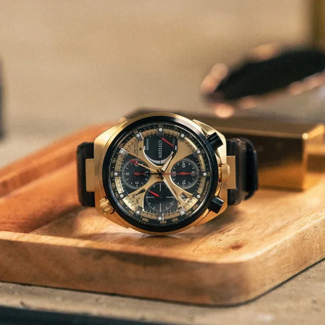 【CITIZEN 星辰】PROMASTER Tsuno Chrono 50週年限定款光動能三眼計時錶-44.5mm(AV0072-01X)
