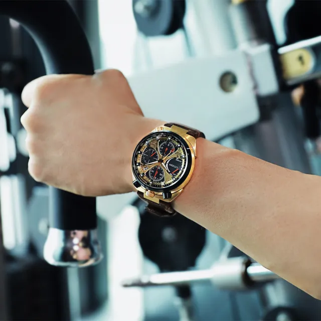 【CITIZEN 星辰】PROMASTER Tsuno Chrono 50週年限定款光動能三眼計時錶-44.5mm 送禮 禮物(AV0072-01X)