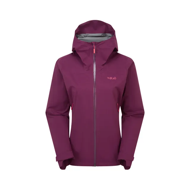 【RAB】Downpour Light Jacket Wmns 輕量防風防水連帽外套 女款 桑葚紫 #QWG91