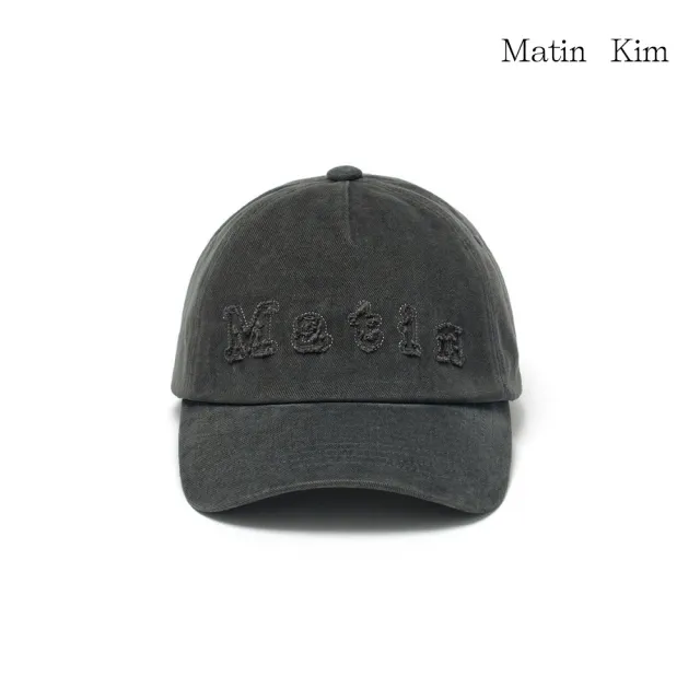 【MATIN KIM】官方旗艦 反向布貼LOGO棒球帽(炭灰)