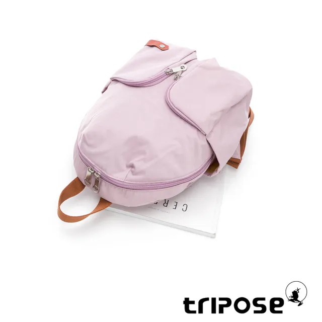 【tripose】CUBI微皺尼龍輕量後背包-小(手毬紫)