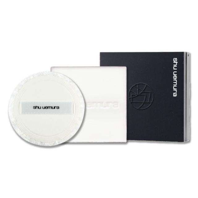 【Shu uemura 植村秀】無極限霧光蜜粉餅 10g + 輕柔無痕粉撲 + 無極限粉餅盒-黑〈專櫃公司貨〉
