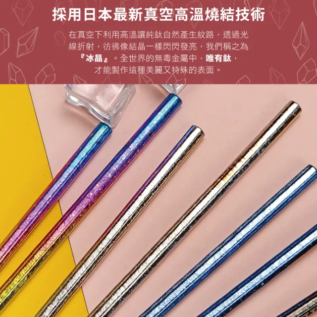 【BEST Ti】純鈦冰晶八方筷-鈦原色(贈餐具袋-送完為止)
