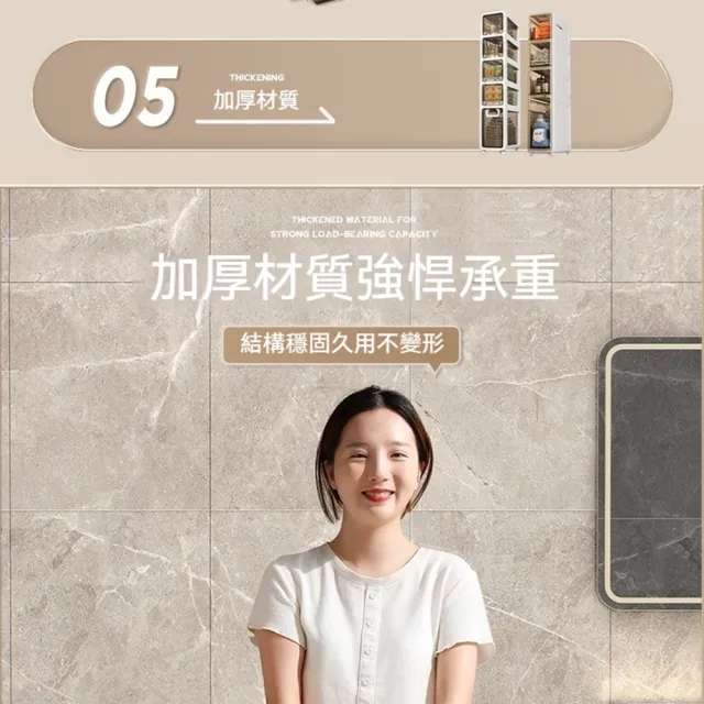 【星優】浴室置物架 洗手間馬桶側邊 夾縫落地架子 預售12工作天(夾縫櫃 長42.5*寬20*高121)