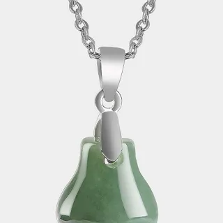 【MoonDy】項鍊 飾品 玉項鍊 翡翠項鍊 避邪項鍊 葫蘆吊墜 開運項鍊 純銀項鍊 玉石項鍊 銀 