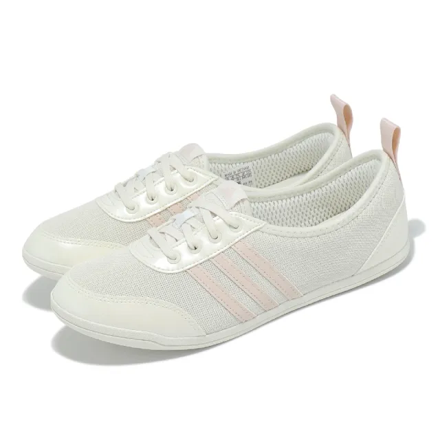 【adidas 愛迪達】休閒鞋 Diona Ballet 女鞋 粉 米白 珠光 芭蕾舞 (JR7317)