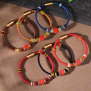 【MoonDy】手鍊 手環 新中式 本命年 十二生肖 生肖手鍊 手工編織 紅繩手鍊 硃砂手鍊 開運 