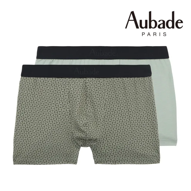 【Aubade】二件組長版頂級莫代爾棉 彈性四角男褲 平口褲(2312.13)