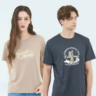 【GIORDANO 佐丹奴】男女裝 CAMPING系列印花 短袖上衣(多色任選)