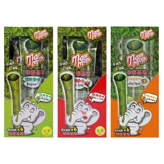 【MM象】泰式烤海苔捲2.5g*6入(原味/魷魚風味/酷辣香味)