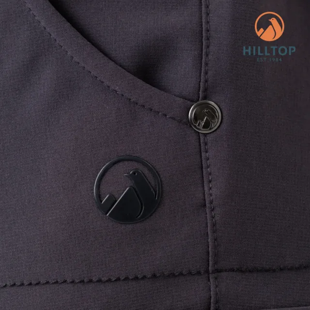 【Hilltop 山頂鳥】抗UV吸濕快乾彈性長褲 男款 黑｜PS07XMG7ECA0