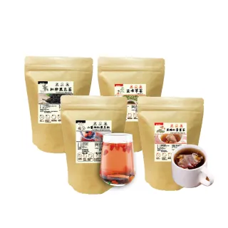 【DING CAO 鼎草】女性茶系列任選2袋(各十入;杜仲黑豆茶8g/黑糖紅棗薑茶12g/益母草茶10g/山藥枸杞黑豆15g)