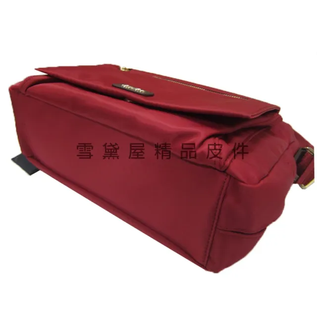 【SNOW.bagshop】雙11 斜側包 小容量 主外袋共五層 肩背 斜背 專櫃 多層 進口超輕量 防水包 水晶布+皮革