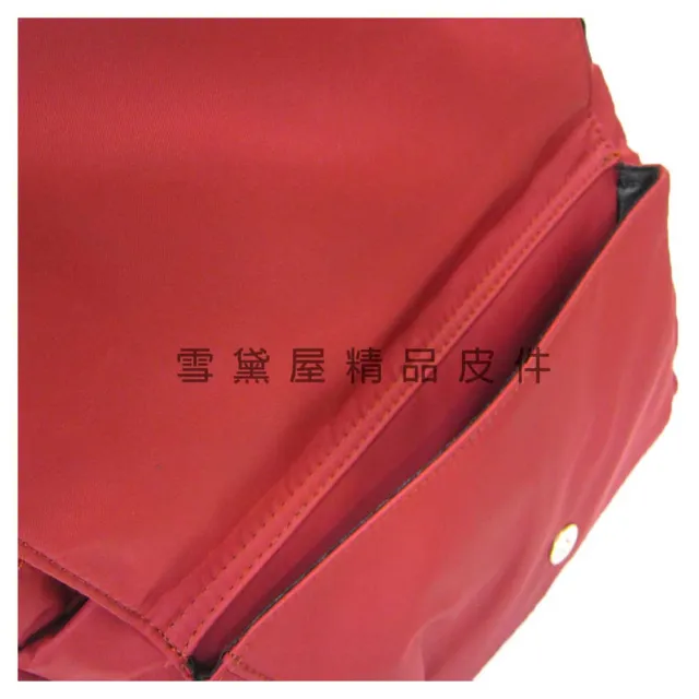 【SNOW.bagshop】雙11 斜側包 中容量 主外袋共五層 肩背 斜背 專櫃 多層 進口超輕量 防水包 水晶布+皮革