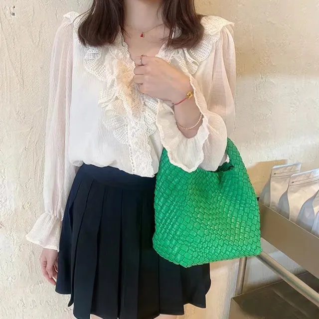 【LEESA】雙11 編織包/托特包/單肩包/女包/子母包/大容量包包/托特包大/手提托特包/大包包/編織