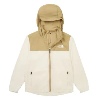 【The North Face 官方旗艦】北面兒童卡其色UPF防曬防風外套｜87ZEROR(抗UV/涼感科技)