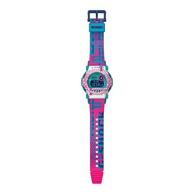 【CASIO 卡西歐】G-SHOCK 鮮豔俏皮玩味變換造型數位藍芽錶-桃紅(G-B001RG-4)