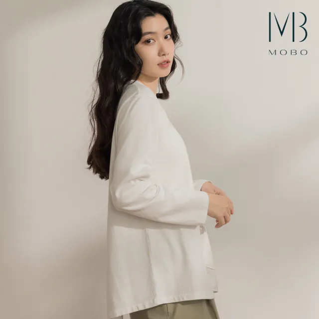 【MO-BO】MIT有機棉荷葉不對稱上衣