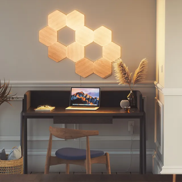 【nanoleaf】Elements 智能六角燈3片2組-木紋