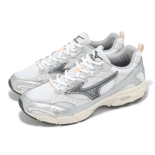 【MIZUNO 美津濃】休閒鞋 MXR 男鞋 女鞋 銀 白 拼接 復古 千禧跑鞋 Sport style 美津濃(D1GA2451-09)