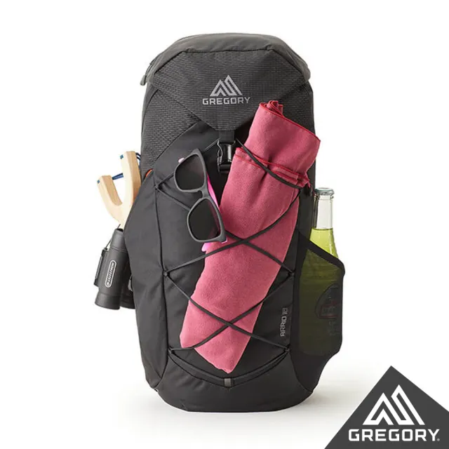 【Gregory官方直營】22L ARRIO 多功能 登山背包 登山包 後背包 水袋包 筆電包(碳黑 帝國藍 磚石紅 火花藍)