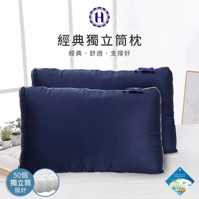 【Hilton 希爾頓】尊榮享受機能枕系列/二入組(枕頭/獨立筒枕/透氣枕/止鼾枕/石墨烯/涼感記憶枕)