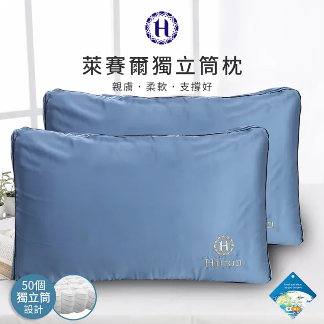 【Hilton 希爾頓】尊榮享受機能枕系列/二入組(枕頭/獨立筒枕/透氣枕/止鼾枕/石墨烯/涼感記憶枕)