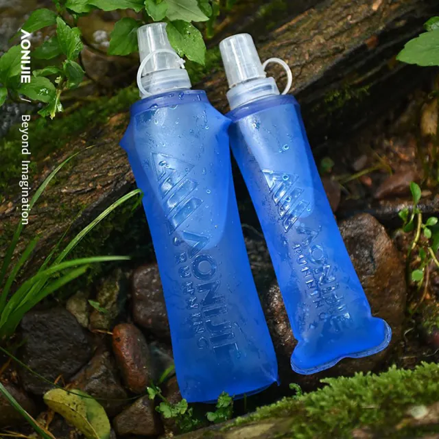【AONIJIE】奧尼捷 500mL 折疊軟水壺 兩入組 附防塵蓋