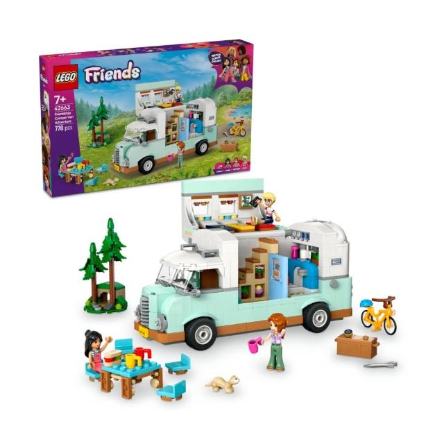 【LEGO 樂高】Friends 42663 友誼露營車冒險(家家酒 兒童玩具 積木 禮物)