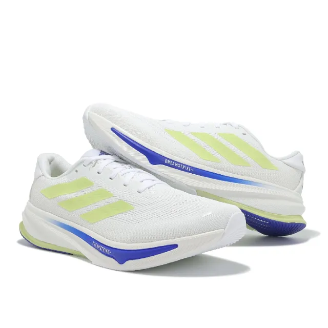 【adidas 愛迪達】慢跑鞋 Supernova Rise 2 M 男鞋 寬楦 白 綠 藍 緩衝 輕量 運動鞋 愛迪達(IH8712)