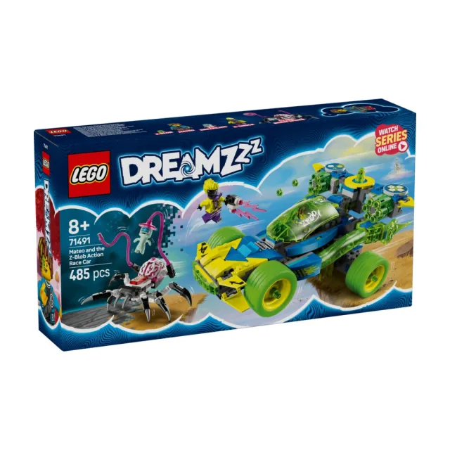 【LEGO 樂高】DREAMZzz 71491 馬特歐和綠魔球動感賽車(追夢人的試煉 玩具車 兒童玩具 積木 禮物)