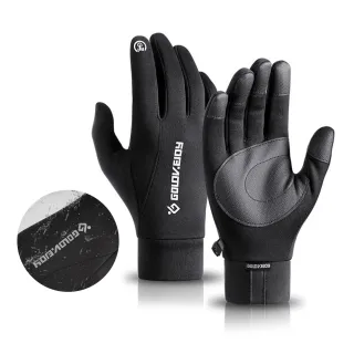 【golovejoy】戶外騎行保暖手套(機車手套 冬天抗寒手套 男女通用 觸控手套 防水手套 防滑手套 防風加絨)