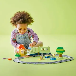 【LEGO 樂高】得寶系列 10427 互動式冒險列車(火車玩具 幼兒積木 兒童玩具 學習積木 禮物)