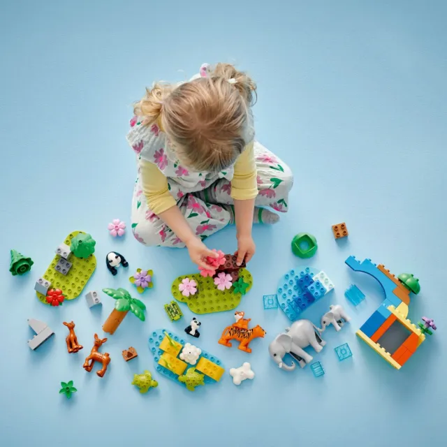 【LEGO 樂高】得寶系列 10446 3 合 1 野生動物家庭(動物玩具 幼兒積木 兒童玩具 學習積木 禮物)