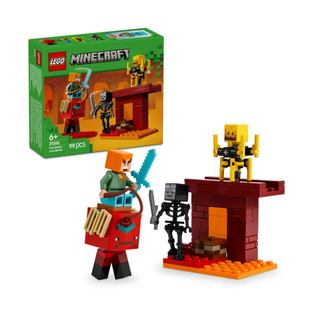 【LEGO 樂高】Minecraft 21266 地獄熔岩大戰(當個創世神 電玩 兒童玩具 禮物)