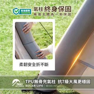 【TAI LI 太力】6.76m☆山韻全自動充氣帳 4-6人帳(氣柱帳 免搭建帳篷 3-4人帳 充氣速搭帳 野餐帳篷)