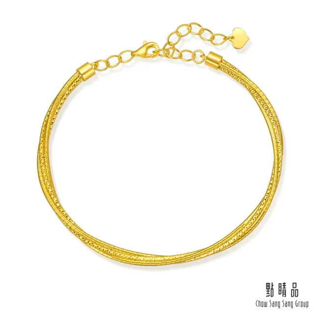 【點睛品】光影交織 黃金手鐲_計價黃金(07)