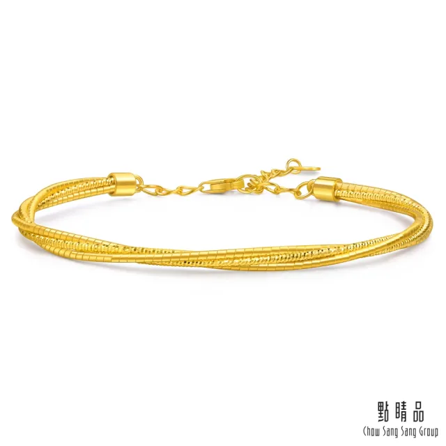 【點睛品】光影交織 黃金手鐲_計價黃金(07)