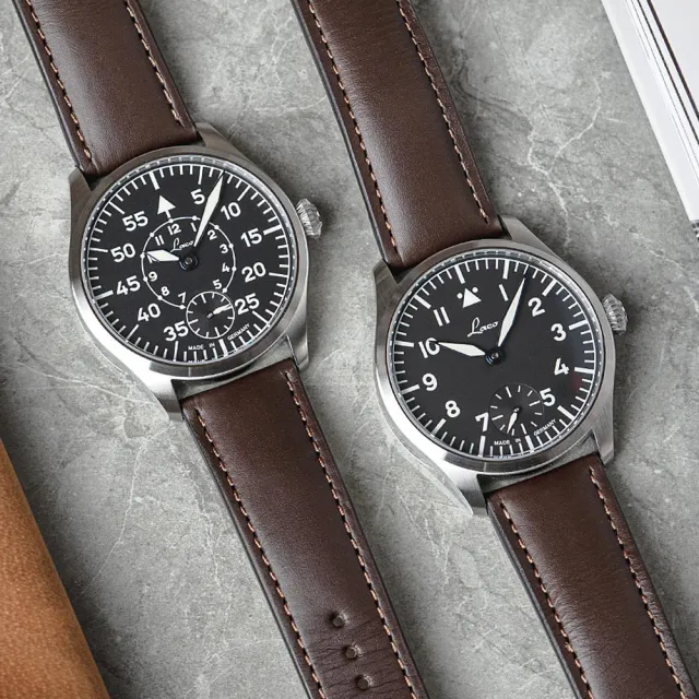 【Laco 朗坤】862119.2 搭載優質ETA 6498.2機蕊飛行員錶原型 復古飛行員錶 42MM(飛行錶 經典錶)