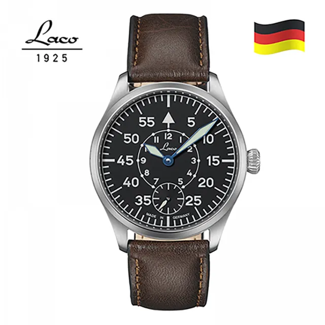 【Laco 朗坤】862119.2 搭載優質ETA 6498.2機蕊飛行員錶原型 復古飛行員錶 42MM(飛行錶 經典錶)