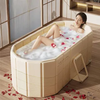 【DaoDi】泡澡桶 免安裝折疊浴缸 加長泡澡桶(1.2米附泡澡組 摺疊泡澡桶 澡盆 泳池 沐浴桶)