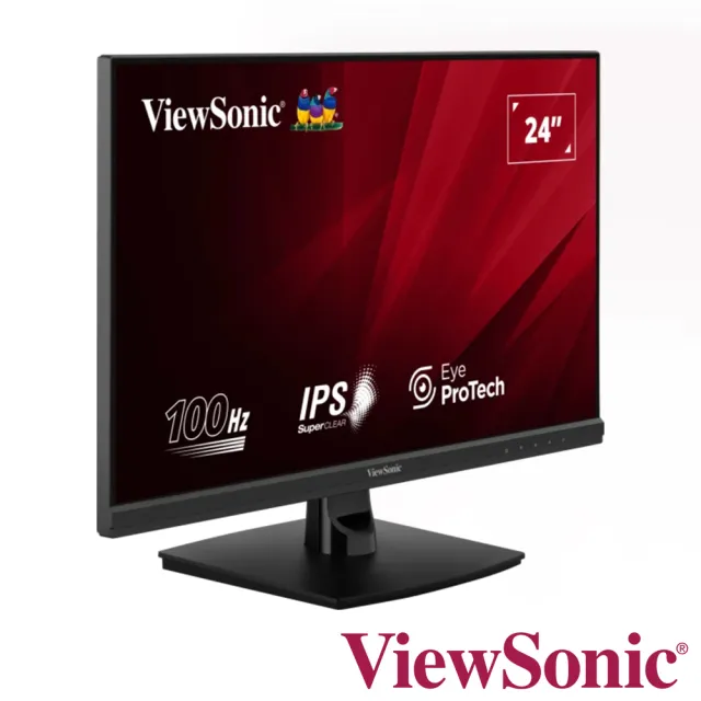 【ViewSonic 優派】VA2414-H 24型IPS FHD 100Hz無邊框螢幕(可壁掛/4ms)