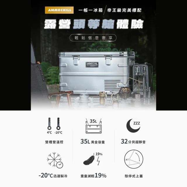 【BARRACK09】AMMOCHILL 雙槽雙溫控車載行動冰箱(保冰箱 冰桶 露營 逐露天下)
