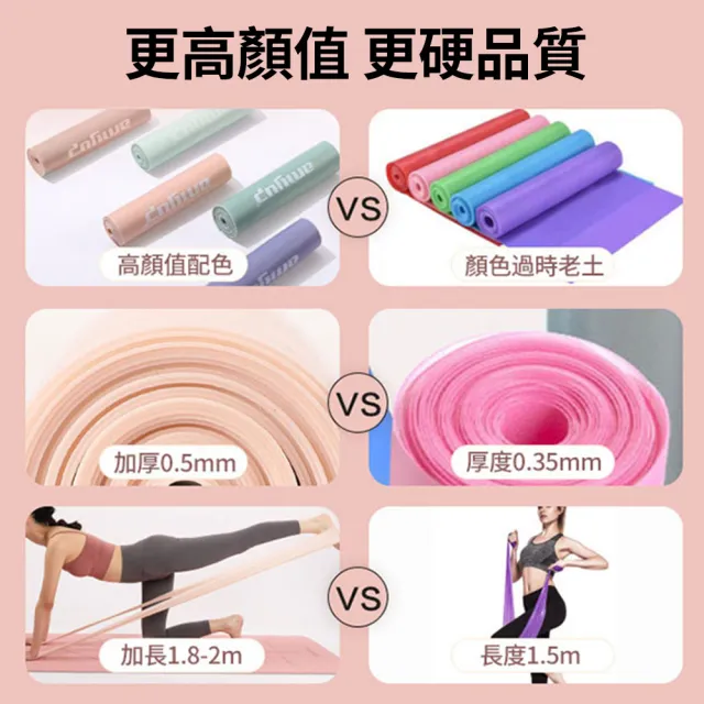【QMVF】健身訓練彈力帶 皮拉斯提彈力帶 28磅阻力帶 全身拉力帶(練臀/拉伸/精緻手臂/開肩美背)