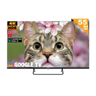 【SAMPO 聲寶】55型4K Google TV連網智慧液晶顯示器(EM-55KD620 福利品)