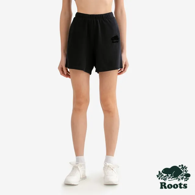 【Roots】Roots女裝- COOPER MID RISE 棉短褲(黑色)